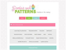 Tablet Screenshot of partiesandpatterns.com